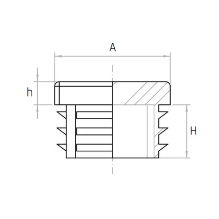 GAMM PUNTALE PER TUBI QUADRI MOD. TQ MM 35X 35