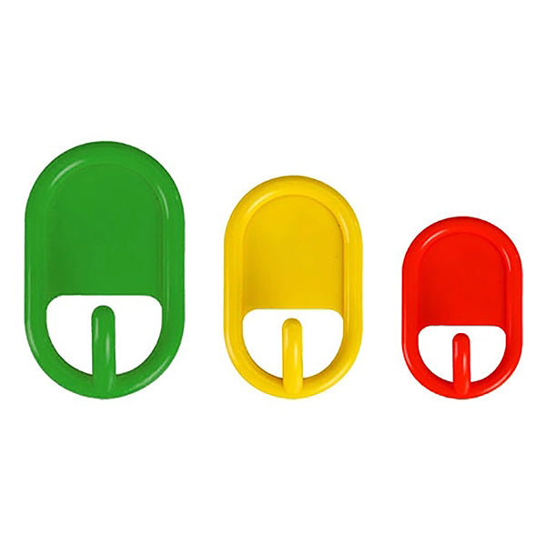 GANCIO ADESIVO OVALE IN ABS COLORI ASSORTITI