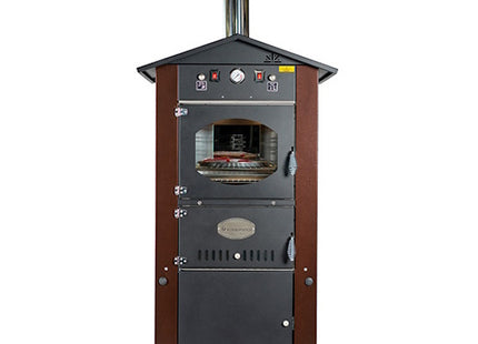 ROSSOFUOCO FORNO A LEGNA GARDEN 80 MARRONE CON TETTO NERO