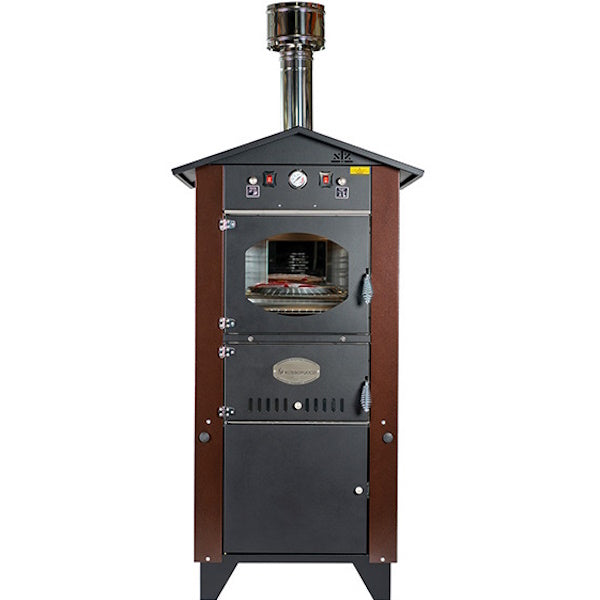 ROSSOFUOCO FORNO A LEGNA GARDEN 80 MARRONE CON TETTO NERO