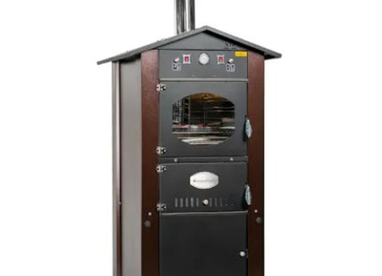 ROSSOFUOCO FORNO A LEGNA GARDEN 80 MARRONE CON TETTO NERO