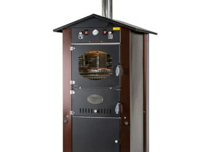 ROSSOFUOCO FORNO A LEGNA GARDEN 80 MARRONE CON TETTO NERO