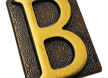 SILMEC LETTERA CIVICA "B" IN OTTONE ANTICO MM60X80 PER PLACCA