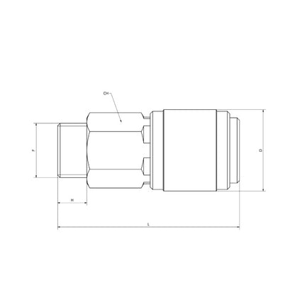 KONFIT GIUNTO MASCHIO JAPAN ART. GJ10 DA 1/4"