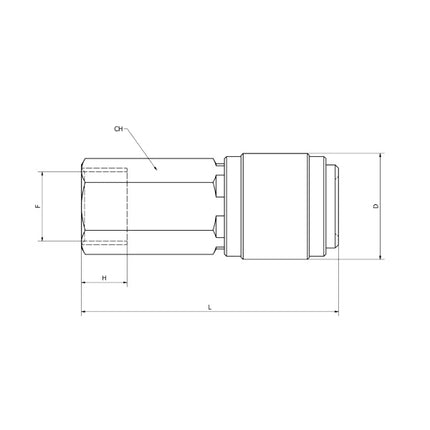 KONFIT GIUNTO FEMMINA JAPAN ART. GJ20 DA 1/4"