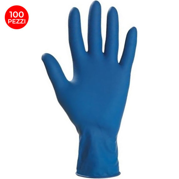 GUANTI AJRTOUCH MOD. FLEXI NITRILE AZZURRO CONF.DA PZ100 TG S*