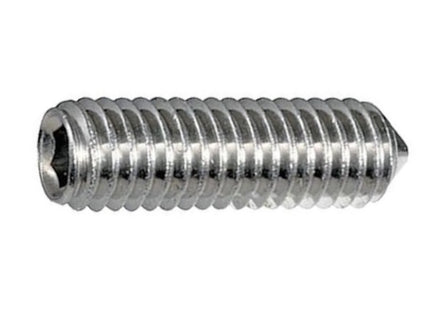 GRANI PUNTA CONICA ESAGONO INCASSATO IN ACCIAIO INOX A2 UNI 5927