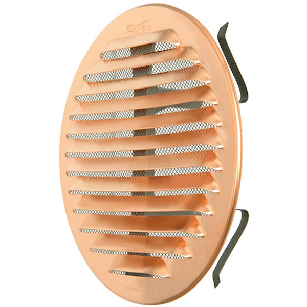 LA VENTILAZIONE GRIGLIA RAME TONDA CON MOLLE D.MM150