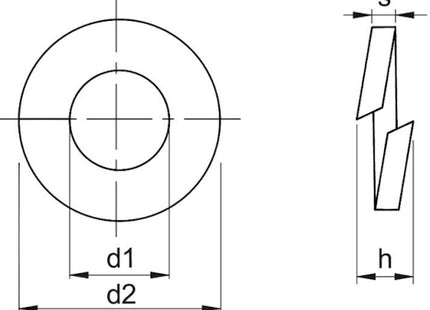 RONDELLE ELASTICHE GROWER PESANTI UNI 9195 ZINCATO BIANCO PER VITI M14