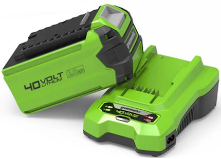 GREENWORKS STARTER KIT CARICABATTERIE + BATTERIA GSK40B2 40V 2AH