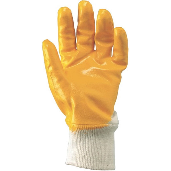 GUANTI MOD. GOBI IN TESSUTO JERSEY E NBR COLORE GIALLO/BIANCO