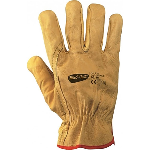 GUANTI IN FIORE BOVINA FELPATI MOD. 218 COLORE GIALLO TG10