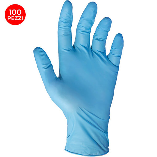 GUANTI REFLEXX MOD. EXTRA STRONG N69 IN NITRILE BLU CONF.DA PZ100