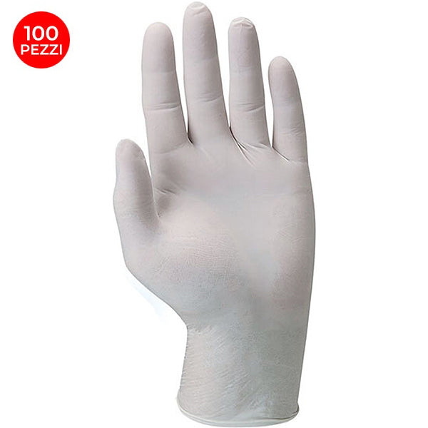 GUANTI REFLEXX MOD. FEATHER PLUS IN LATTICE BIANCO TGS CONF.DA PZ.100*