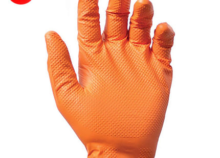 GUANTI REFLEXX MOD. FULLGRIP N85 IN NITRILE ARANCIO CONF.DA PZ.50 TG L