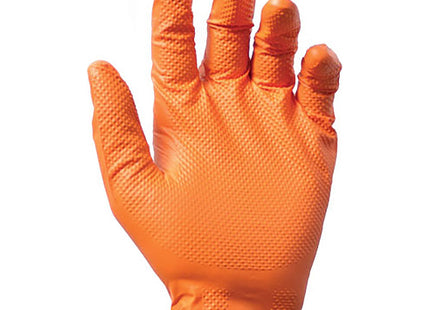 GUANTI REFLEXX MOD. FULLGRIP N85 IN NITRILE ARANCIO CONF.DA PZ.50 TG L