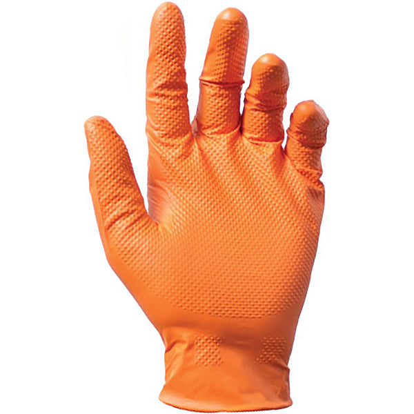 GUANTI REFLEXX MOD. FULLGRIP N85 IN NITRILE ARANCIO CONF.DA PZ.50