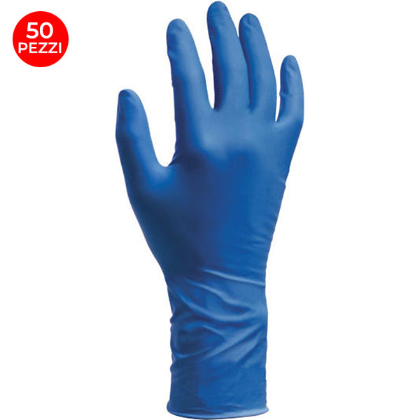 GUANTI REFLEXX MOD. R98 IN LATTICE COLORE BLU CONF.DA PZ.50