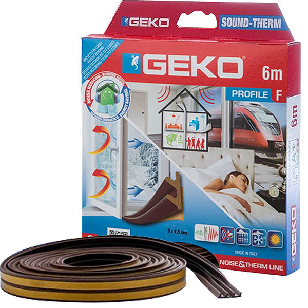 GEKO 3300/4 GUARNIZIONE ADESIVA TERMOACUSTICA PER INFISSI MT6 MARRONE