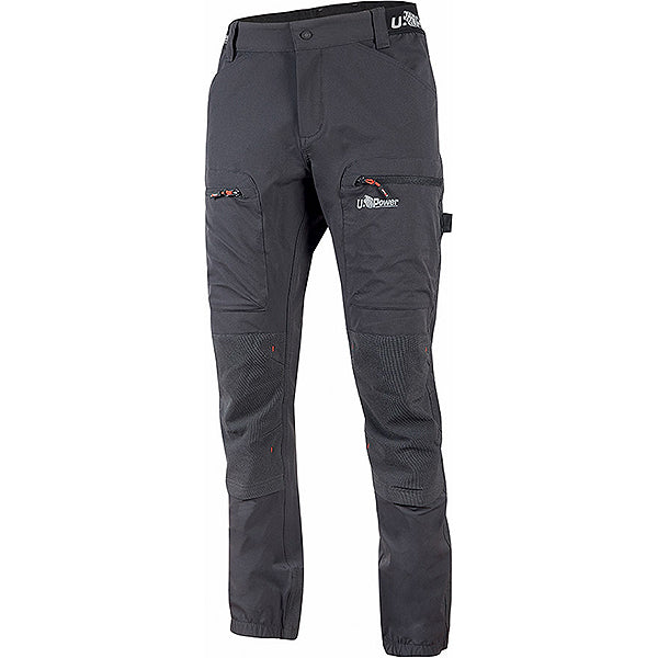 U-POWER PANTALONE IN TESSUTO U-4 HORIZON COLORE ASPHALT GREY
