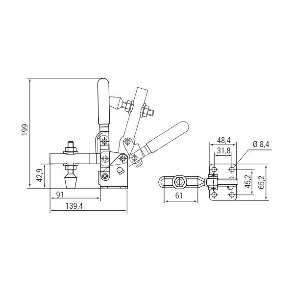 FINAT SERRAGGIO KAKUTA BASE ORIZZONTALE CON PUNTALE BARRA A U HV