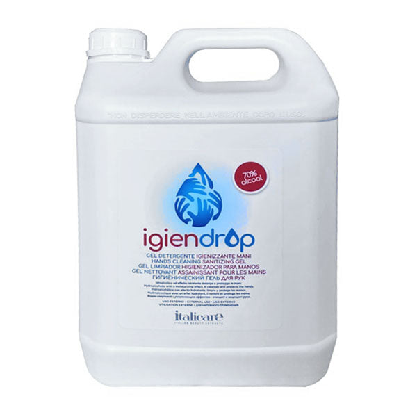 ITALICARE IGIENDROP GEL IGIENIZZANTE PER MANI RICARICA TANICA DA LT 5
