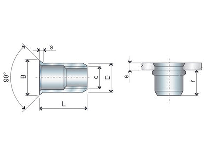 FAR INSERTI FILETTATI CILINDRICI IN ACCIAIO FTS/L M 8 PZ200