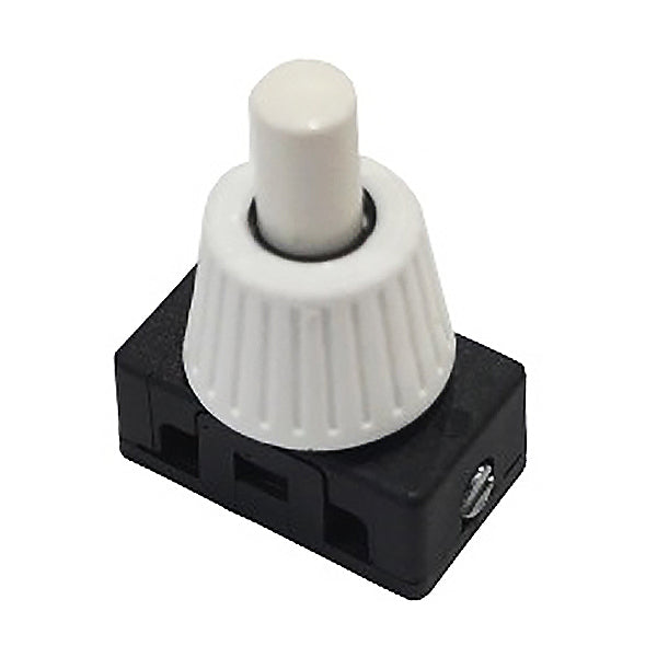 FAEG INTERRUTTORE A PULSANTE UNIPOLARE MIGNON CON GHIERA BIANCO PZ5