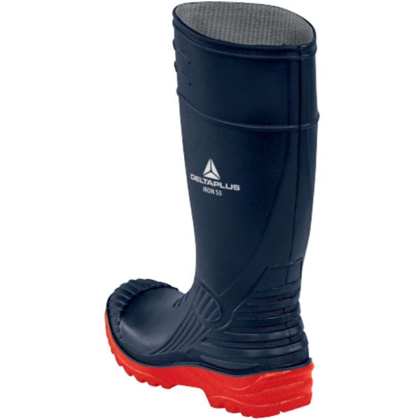 DELTA PLUS STIVALI ANTINFORTUNISTICI IN PVC IRON S5 SRC BLU/ROSSO