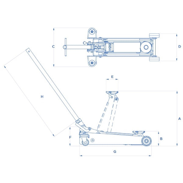 OMCN SOLLEVATORE IDRAULICO A CARRELLO CORTO PORTATA KG800 ART. K/012