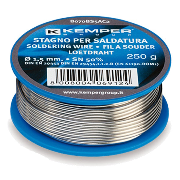 KEMPER FILO PER SALDATURA A STAGNO SN 50% IN BOBINA D.MM1,5