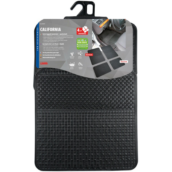 LAMPA TAPPETINI CALIFORNIA IN PVC NERO SERIE DA 4 PZ