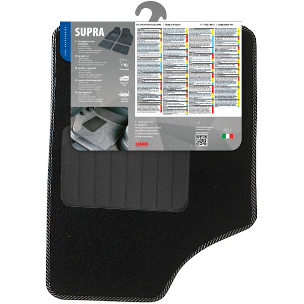 LAMPA TAPPETINI MOQUETTE SUPRA A NERO SERIE DA 4 PZ