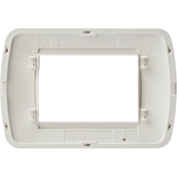 BTICINO LIVINGLIGHT PLACCA 3 POSTI COLORE BIANCO