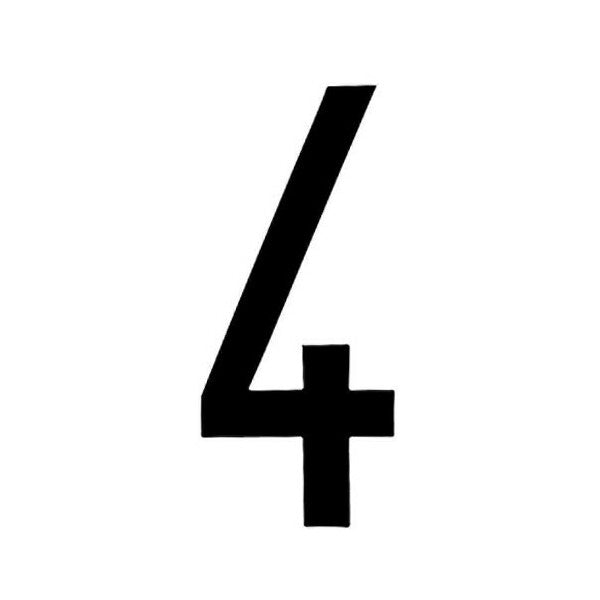 LAMPA CARATTERI NUMERICI ADESIVI PER TARGHE MM35X80 NUMERO 4