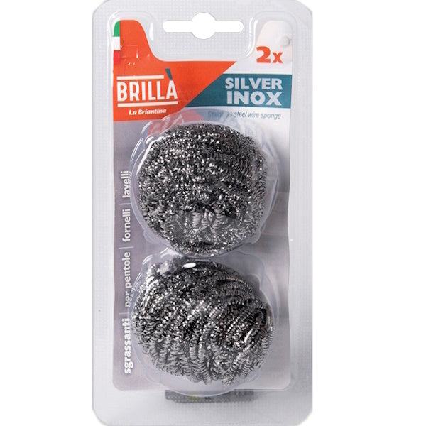 LA BRIANTINA PAGLIETTE ABRASIVE IN ACCIAIO INOX IN CONF.DA PZ2