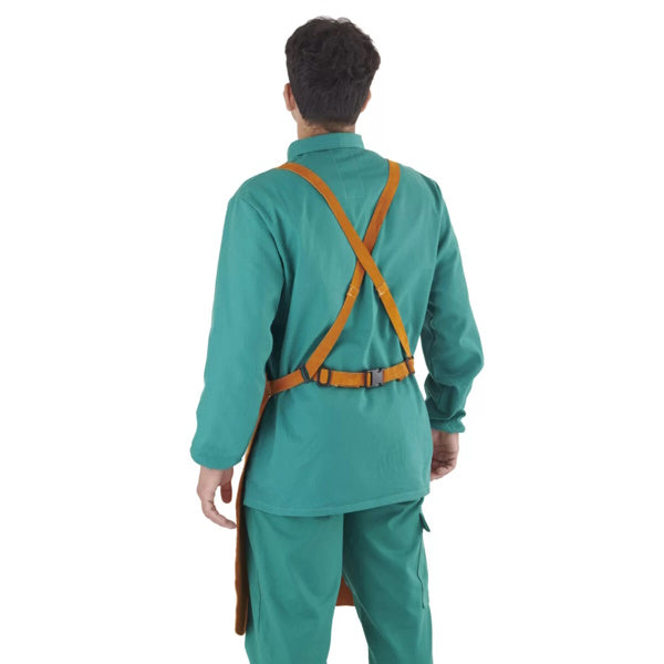 COVAL GREMBIULE IN CROSTA CON CHIUSURA INCROCIATA CM60X90 MOD. SPARK