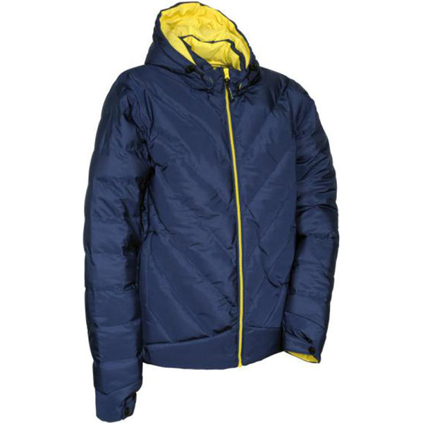 COFRA PIUMINO CON CAPPUCCIO LENNINGEN COLORE NAVY/GIALLO