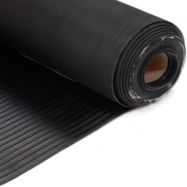 LASTRA IN GOMMA CENTORIGHE NERA SPESSORE MM3 ALTEZZA MM1200 AL MTL