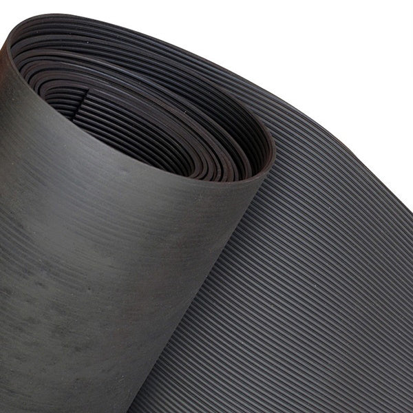 LASTRA IN GOMMA MILLERIGHE NERA SPESSORE MM3 ALTEZZA MM1200 AL MTL