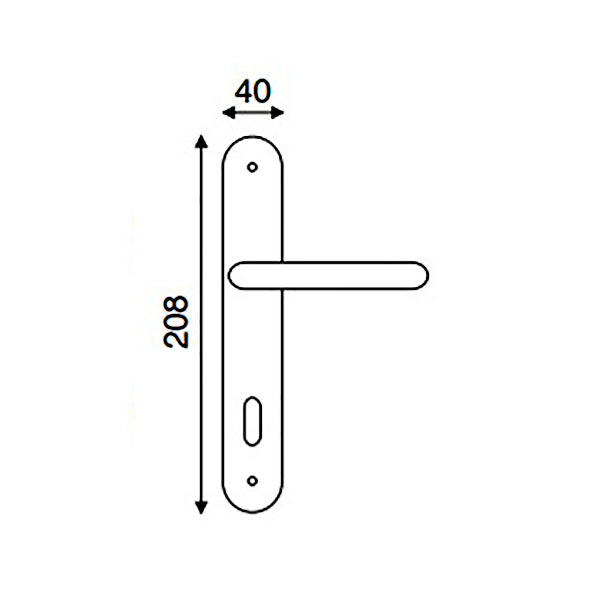 COTTALI OMEGA MANIGLIA PER PORTA QUADRO MM8 IN ALLUMINIO