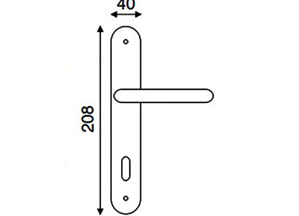 COTTALI OMEGA MANIGLIA PER PORTA QUADRO MM8 IN ALLUMINIO