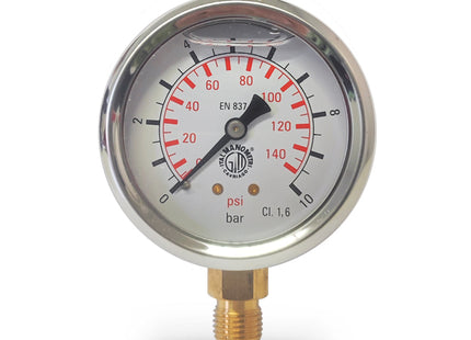 ITALMANOMETRI MANOMETRO CON GLICERINA D.MM 63 RADIALE 1/4" BAR 0/ 60