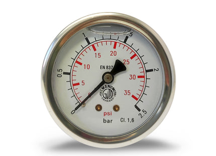 ITALMANOMETRI MANOMETRO CON GLICERINA D.MM 63 POSTERIORE 1/4" BAR 0/250