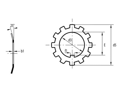 ROSETTA DI SICUREZZA DIN 5406 GREZZA TIPO MB 0 D.MM 10X 21