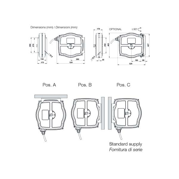 FAICOM AVVOLGITUBO ARIA MOD. MC CON TUBO D.MM10,0X14 MT20 20BAR