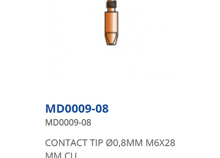 TRAFIMET PUNTA GUIDAFILO D.MM0,8 M6X28 MM CU PER TORCIA