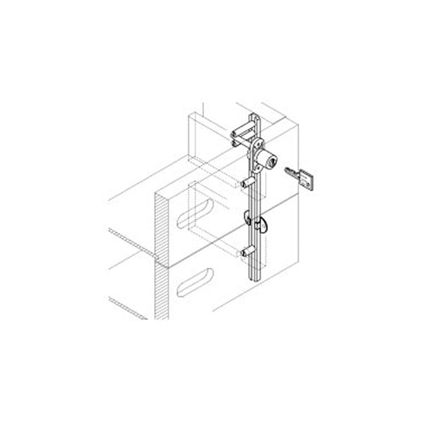 MERONI SERRATURA CHIUSURE MULTIPLE ROTAZIONE 360° CILINDRO D.MM16,5