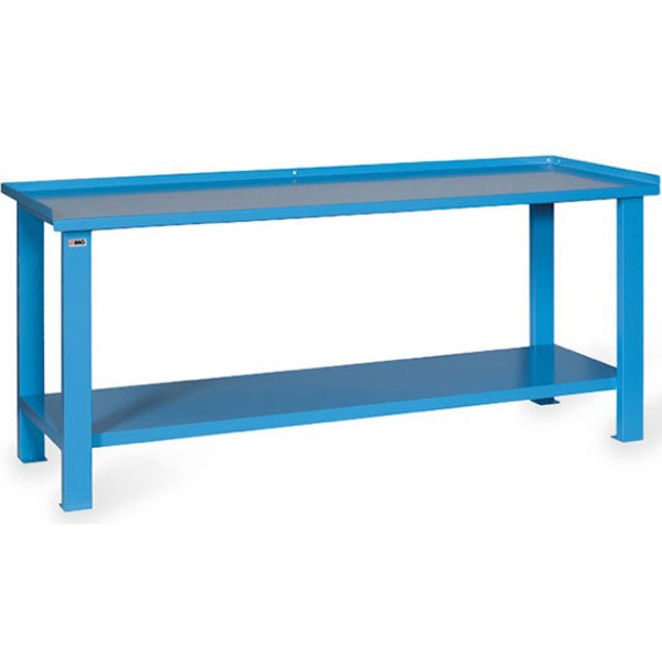 MG BANCO DA LAVORO CON PIANO IN ACCIAIO MM1500X700X890 BLU RAL 5015