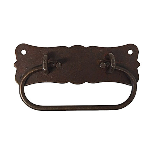 METAL STYLE MANIGLIA CON FERMO FERRO ANTICATO MM 55X105